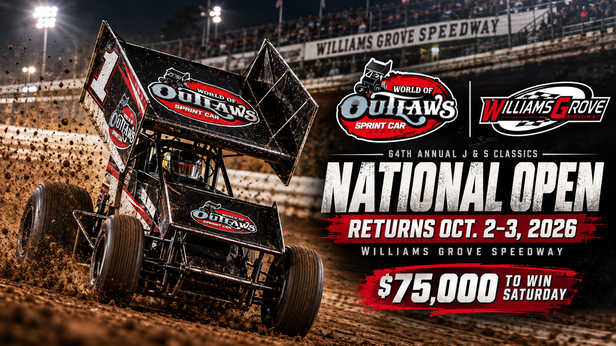 Williams Grove National Open Returns Oct. 2–3 With $75,000 on the Line