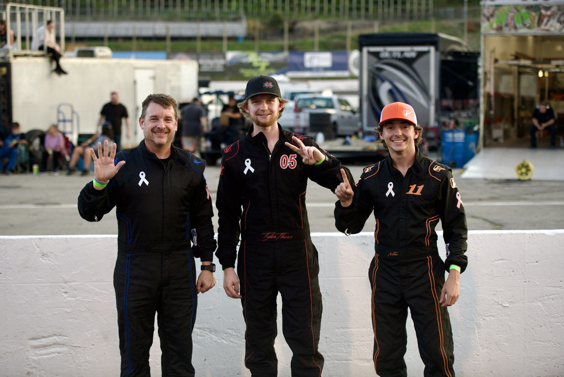 Matthews Racing family team with Noah Matthews and Tyler at the track