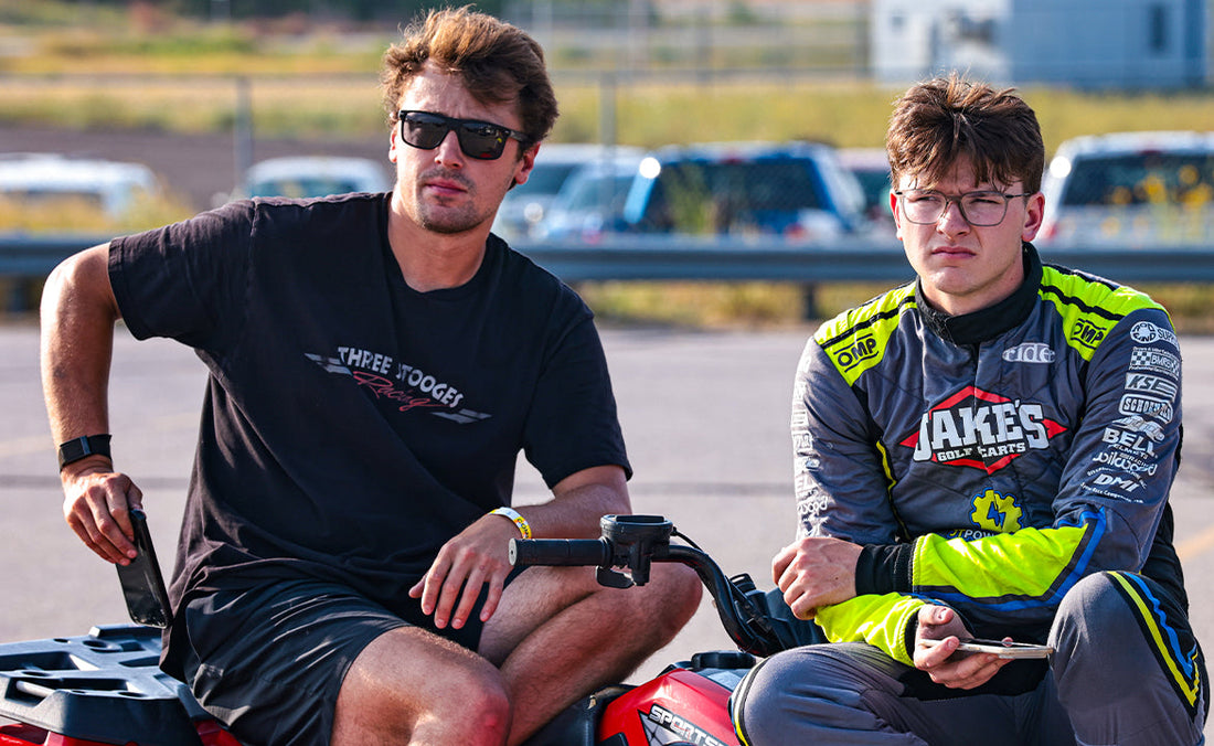 Noah West and Steven Snyder Jr. of Three Stooges Racing. Photo: Tyler Carr / World of Outlaws.