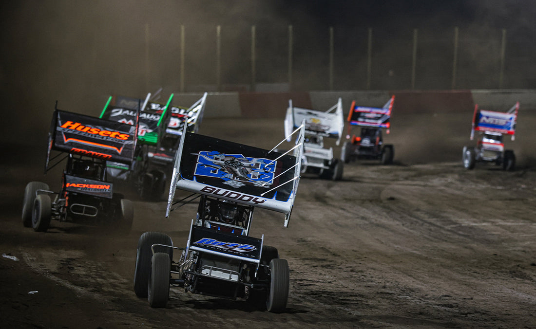 World of Outlaws sprint car action — photo supplied by World of Outlaws, Tyler Carr