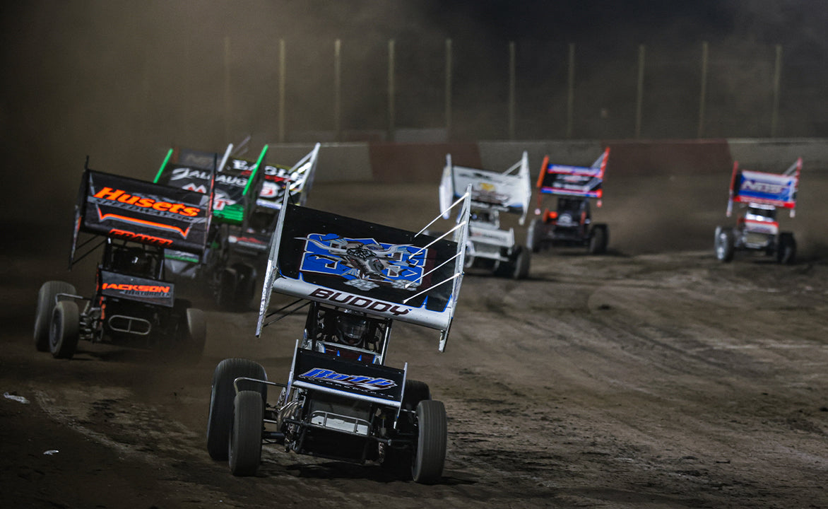 World of Outlaws sprint car action — photo supplied by World of Outlaws, Tyler Carr