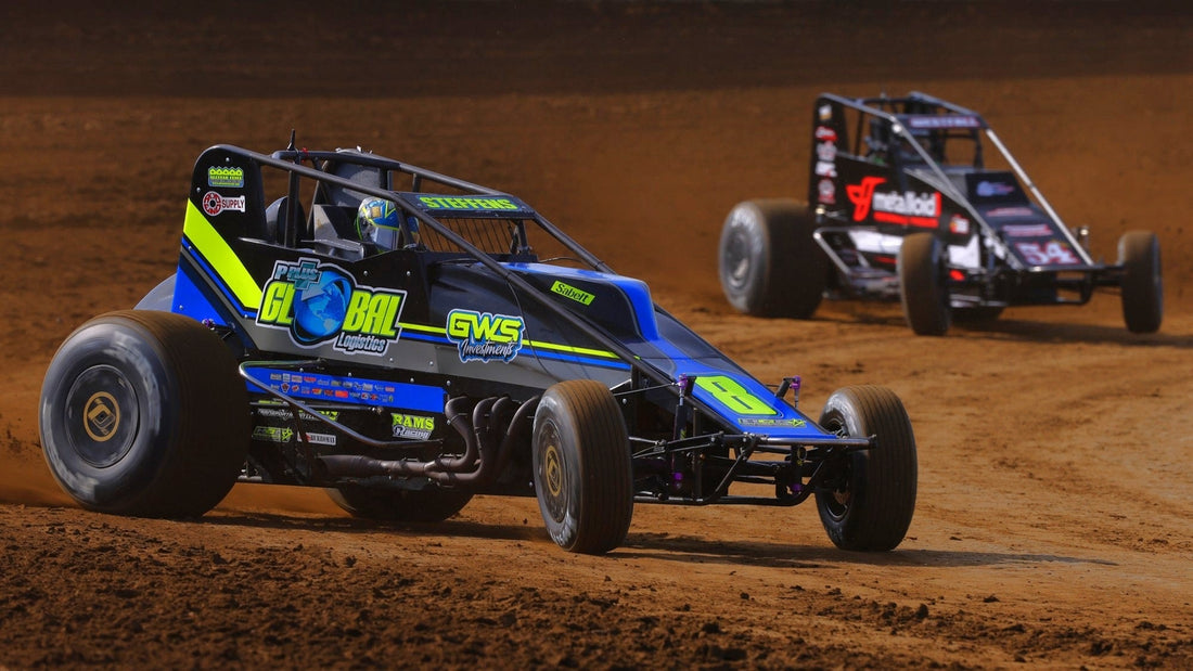 Historical USAC sprint car racing photograph by Josh James Artwork, used to illustrate the 2027 Ocala Winter Dirt Games announcement.