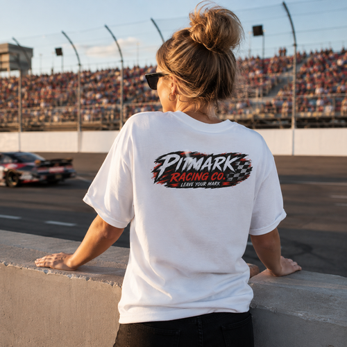 Racing Tee — "Pitmark Racing Co." Graphic Cotton T‑Shirt