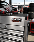 Pitmark Racing Co. Kiss-Cut Sticker — “Leave Your Mark” Racing Decal