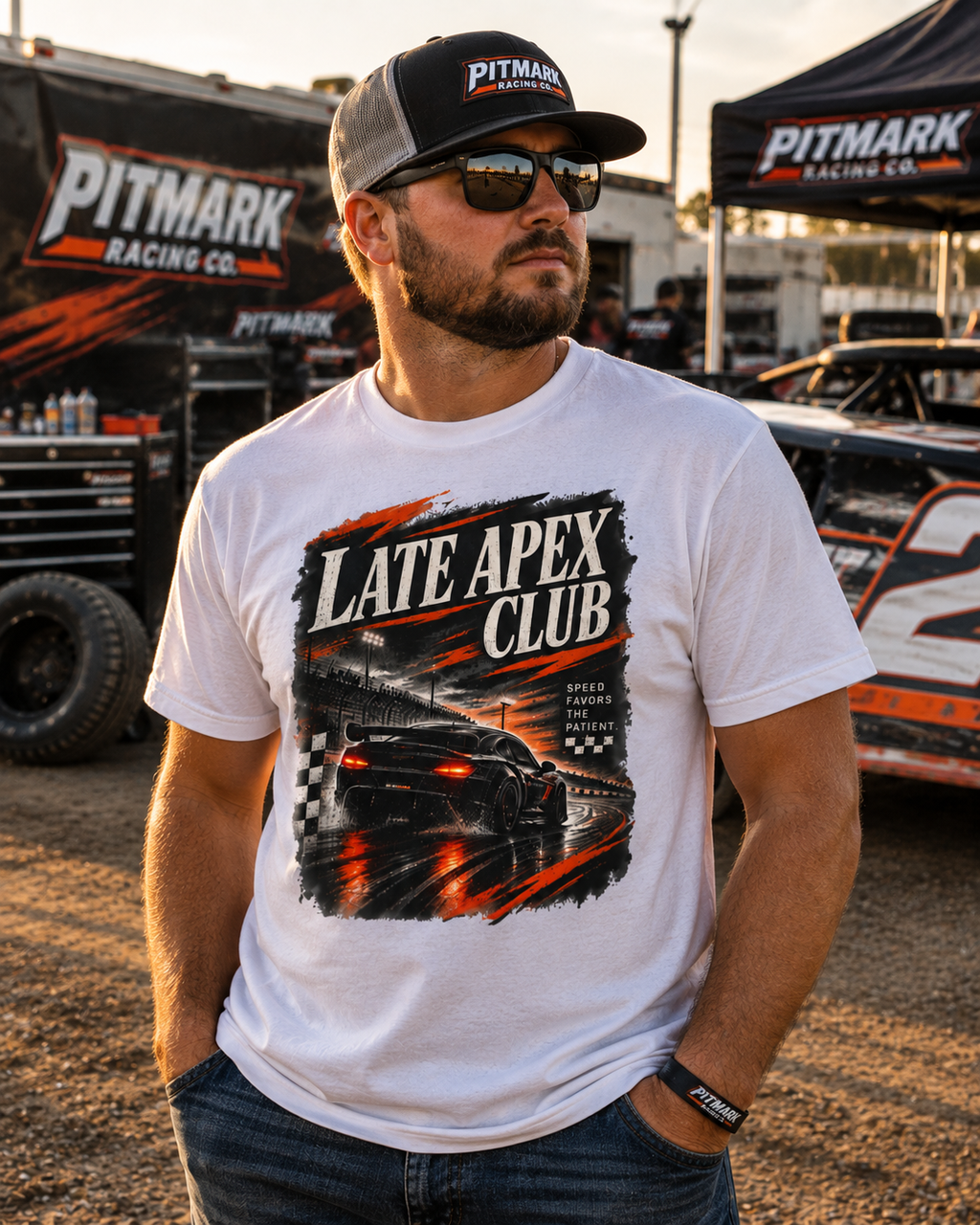 Late Apex Club Racing Tee — 'Late Apex Club' Car Graphic Tee