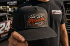 Pitmark Racing Co. Faux Leather Patch – Engraved Checkered Flag Racing Patch