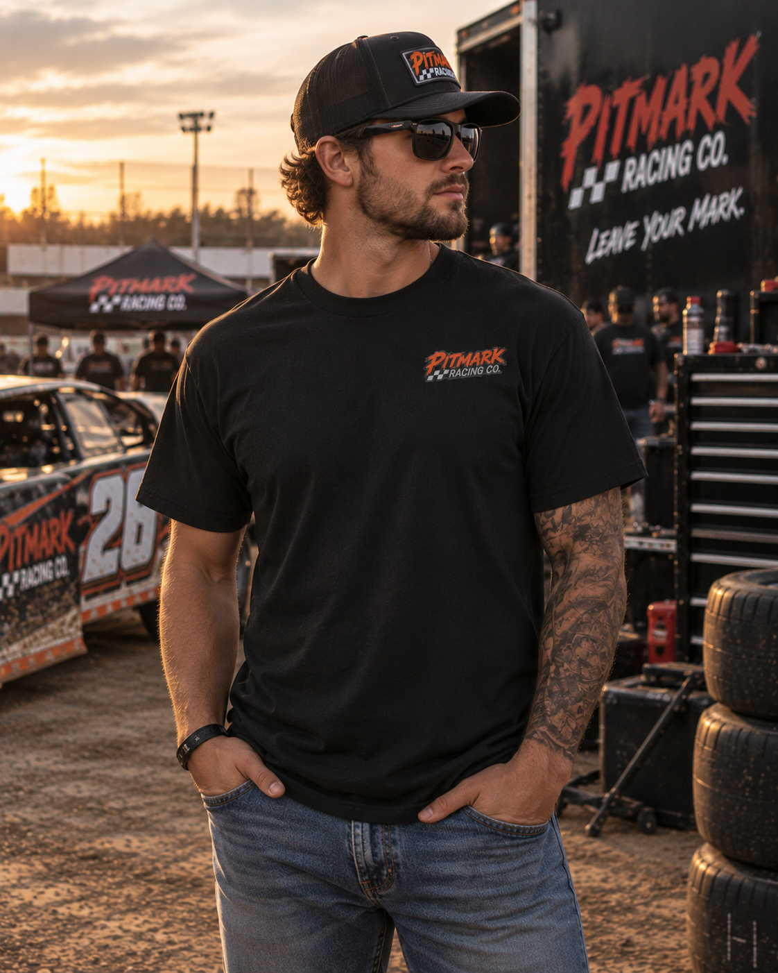 Support Your Local Track T-Shirt — Racing Garage Crew Tee