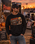 Racing Car Long Sleeve Tee — "Pitmark No. 13 Harvest Run" Vintage Motorsport Graphic
