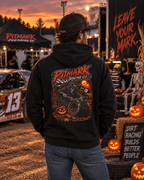 Halloween Pitmark Hoodie - Spooky Pumpkin Rider Graphic Pullover