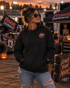Halloween Pitmark Hoodie - Spooky Pumpkin Rider Graphic Pullover