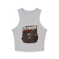 Racer Tank Top — Pitmark Racing Co. Graphic Crop Tank (Women)
