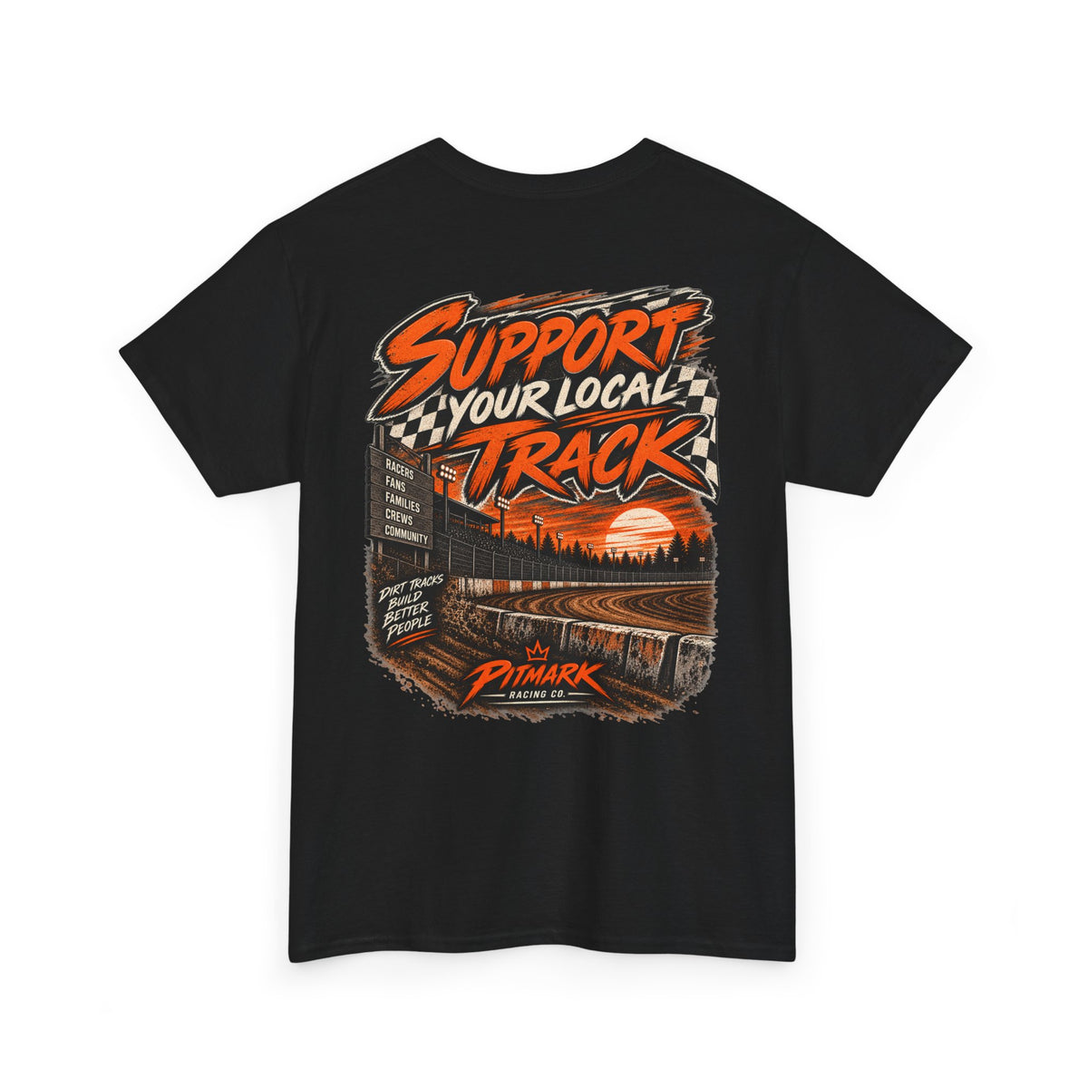 Support Your Local Track T-Shirt — Racing Sunset Graphic Tee
