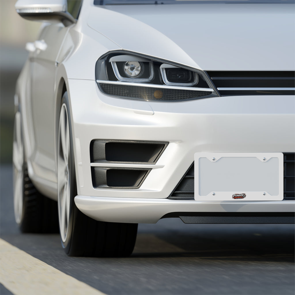 Pitmark Racing Co. Chrome License Plate Frame