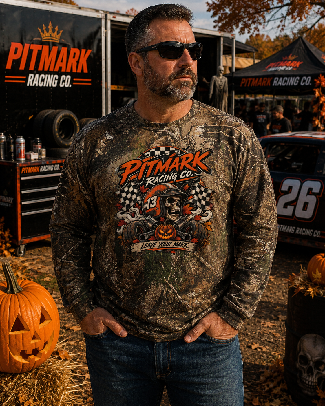 Pitmark No. 13 Graveyard Run Camo Long Sleeve