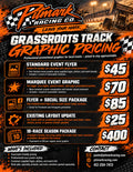 Pitmark Racing Co. grassroots track graphic design packages and pricing